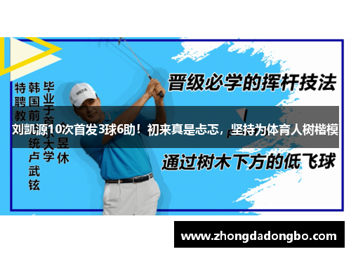 刘凯源10次首发3球6助！初来真是忐忑，坚持为体育人树楷模